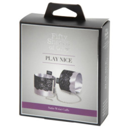 Play Nice Satin & Lace Wrist Cuffs – Fifty Shades of Grey