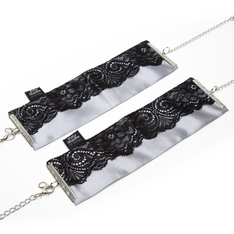 Play Nice Satin & Lace Wrist Cuffs – Fifty Shades of Grey