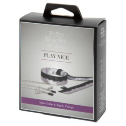 Play Nice Satin Collar & Nipple Clamps – Fifty Shades of Gre