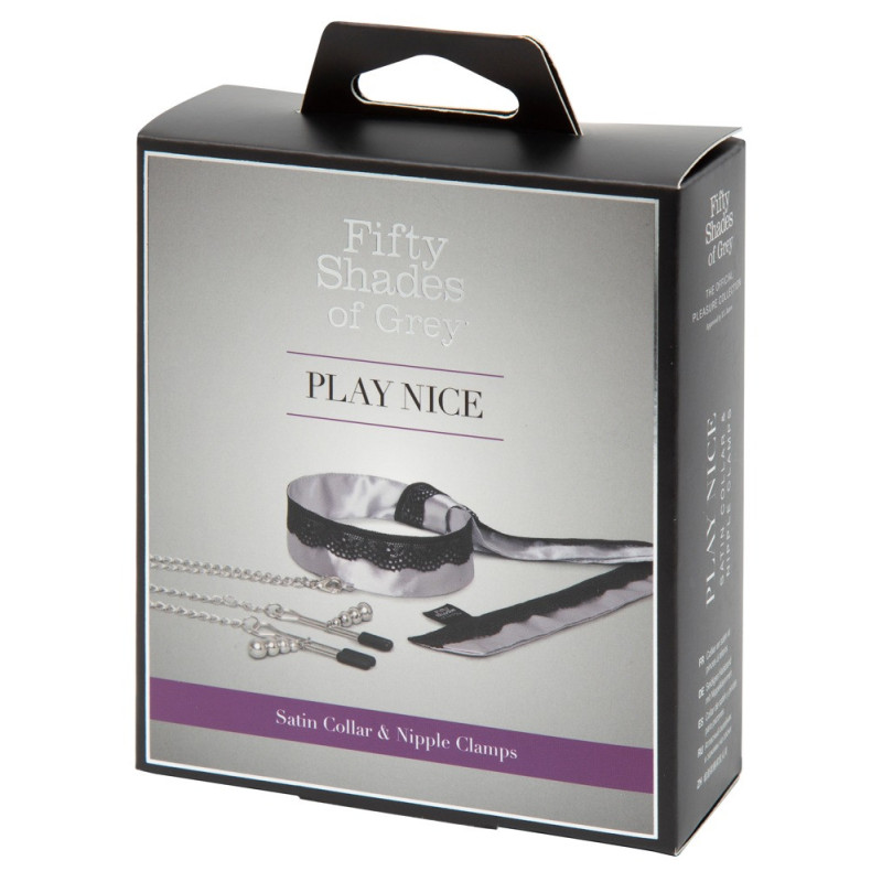 Play Nice Satin Collar & Nipple Clamps – Fifty Shades of Gre