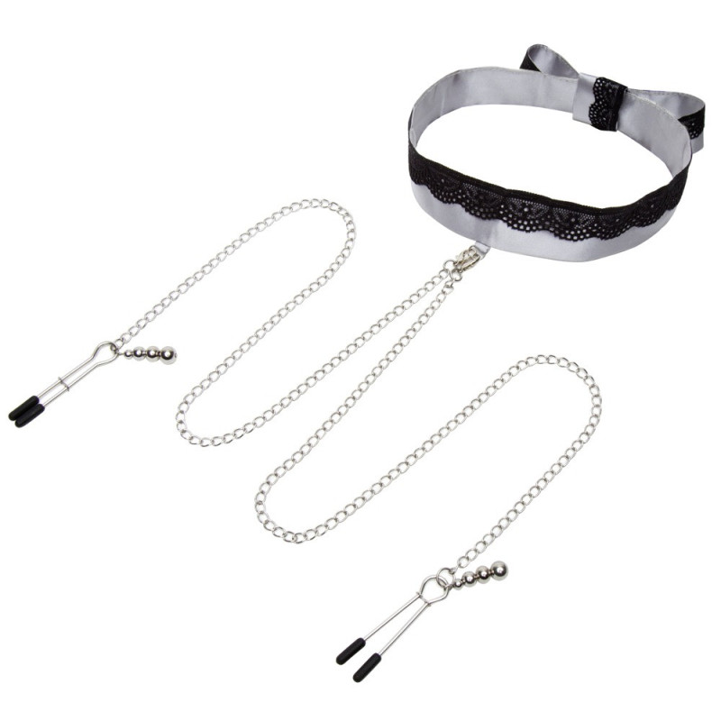 Play Nice Satin Collar & Nipple Clamps – Fifty Shades of Gre