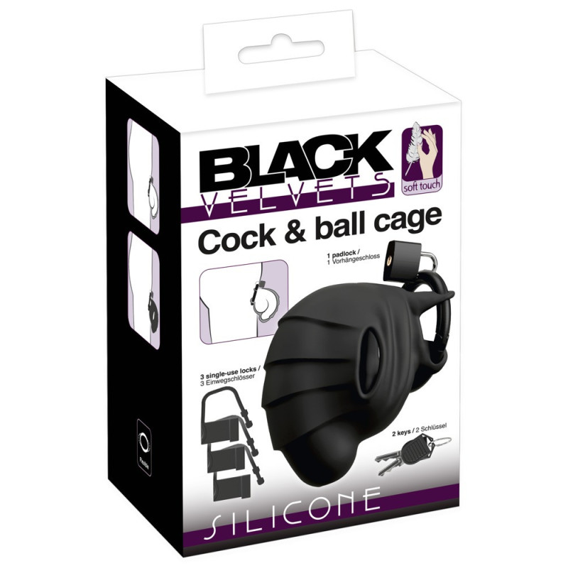 Cock & ball cage – Black Velvets