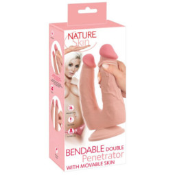 Bendable Double Penetrator – Nature Skin