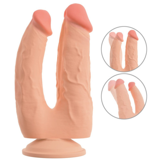 Bendable Double Penetrator – Nature Skin