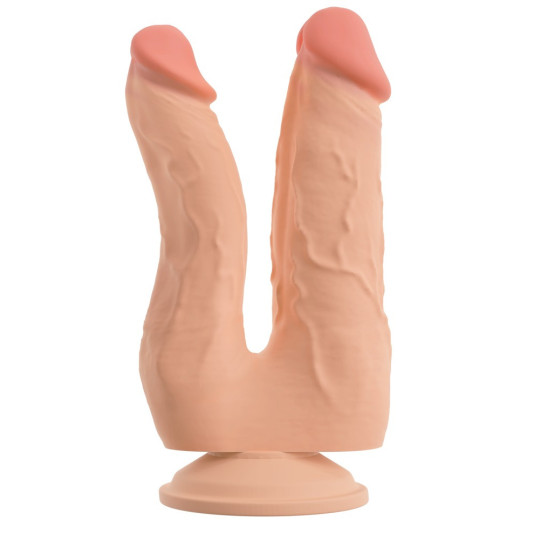 Bendable Double Penetrator – Nature Skin