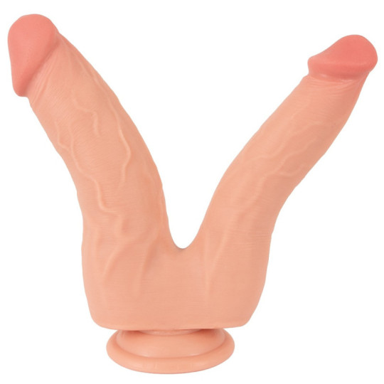 Bendable Double Penetrator – Nature Skin