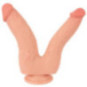 Bendable Double Penetrator – Nature Skin