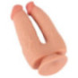 Bendable Double Penetrator – Nature Skin