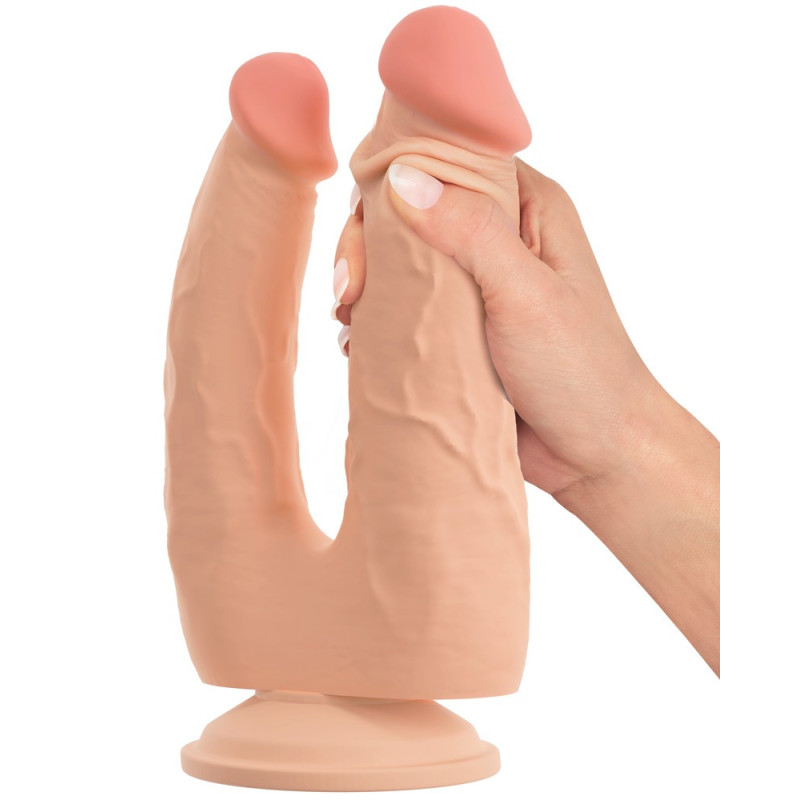 Bendable Double Penetrator – Nature Skin