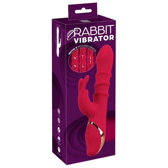 Rabbit Vibrator with 3 Moving Rings – You2Toys
