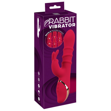 Rabbit Vibrator with 3 Moving Rings – You2Toys