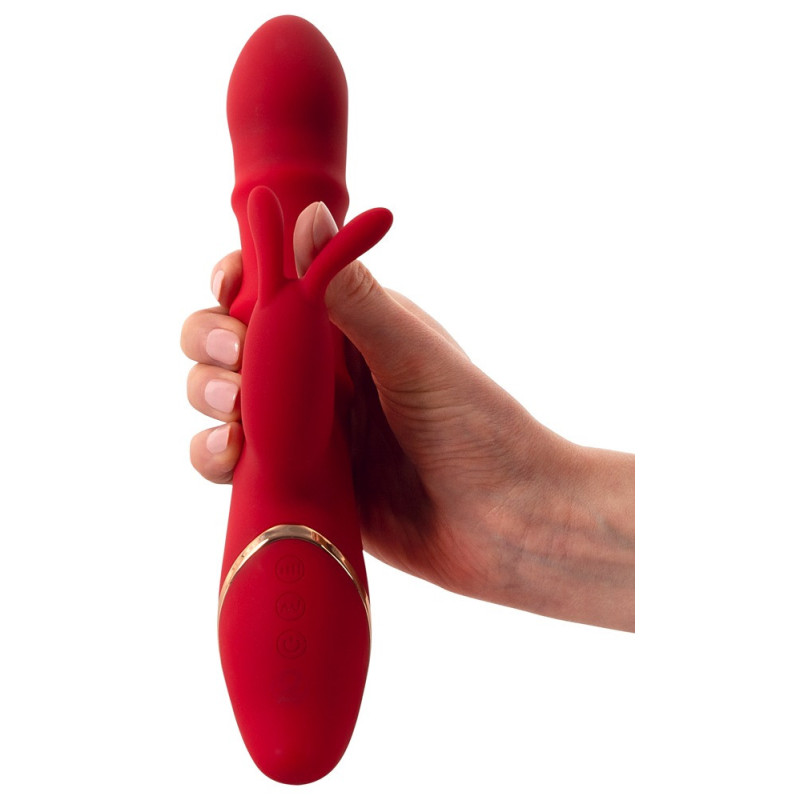 Rabbit Vibrator with 3 Moving Rings – You2Toys
