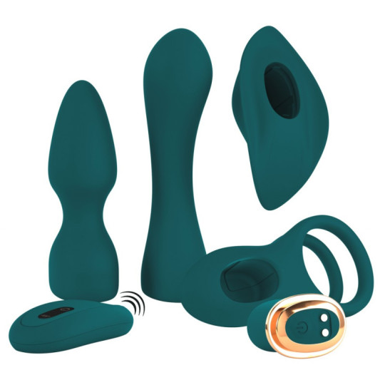 RC Mini Vibrator with 4 Attachments – Couples Choice
