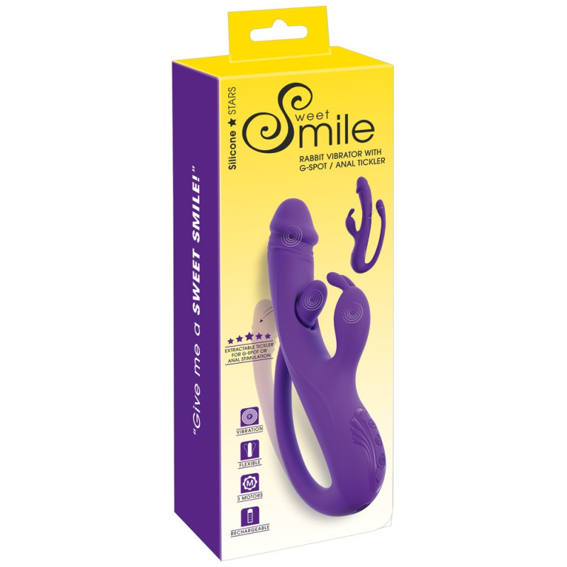 Rabbit Vibrator with G-Spot/Anal Tickler – Sweet Smile