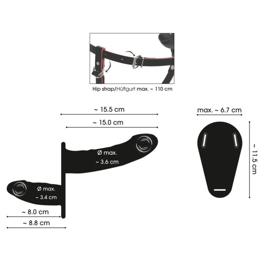 RC Vibrating Double Strap-On – You2Toys