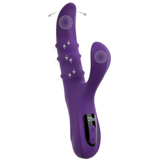 Nodding Rabbit Vibrator with 3 Moving Rings – You2Toys