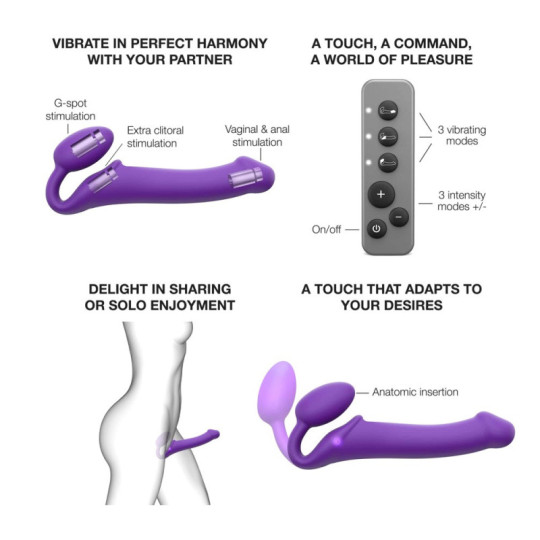 Vibrating Bendable Strap-On – strap-on-me