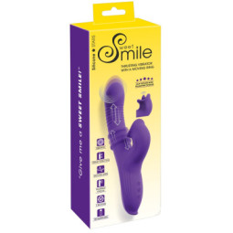 Thrusting Vibrator with a Moving Ring – Sweet Smile