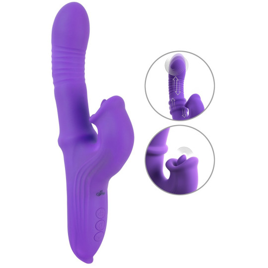 Thrusting Vibrator with a Moving Ring – Sweet Smile