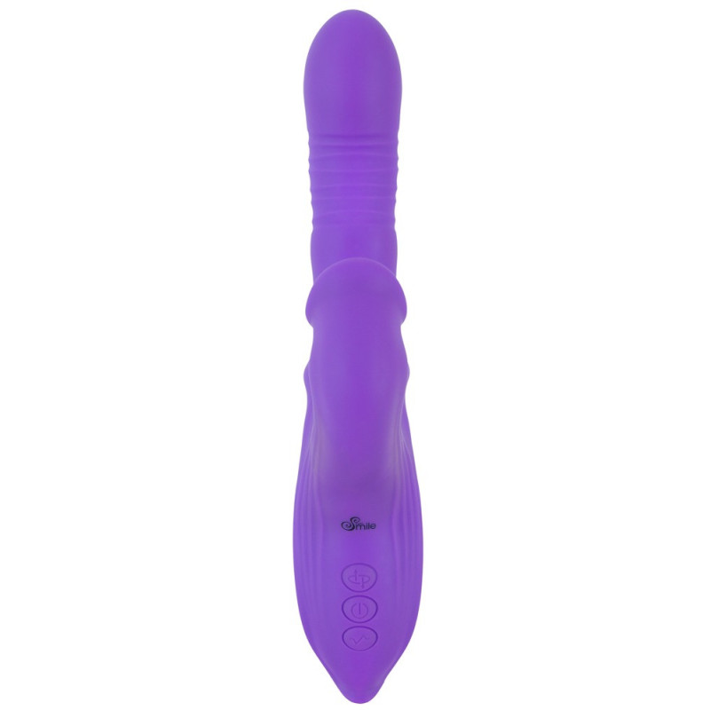 Thrusting Vibrator with a Moving Ring – Sweet Smile